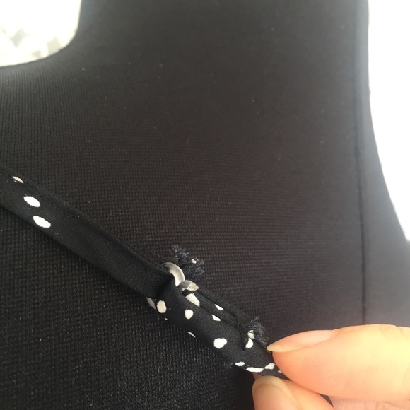 LOLA SLIP DRESS HIGH LOW HI LO BLACK WHITE SLEEK - Picture 6 of 7